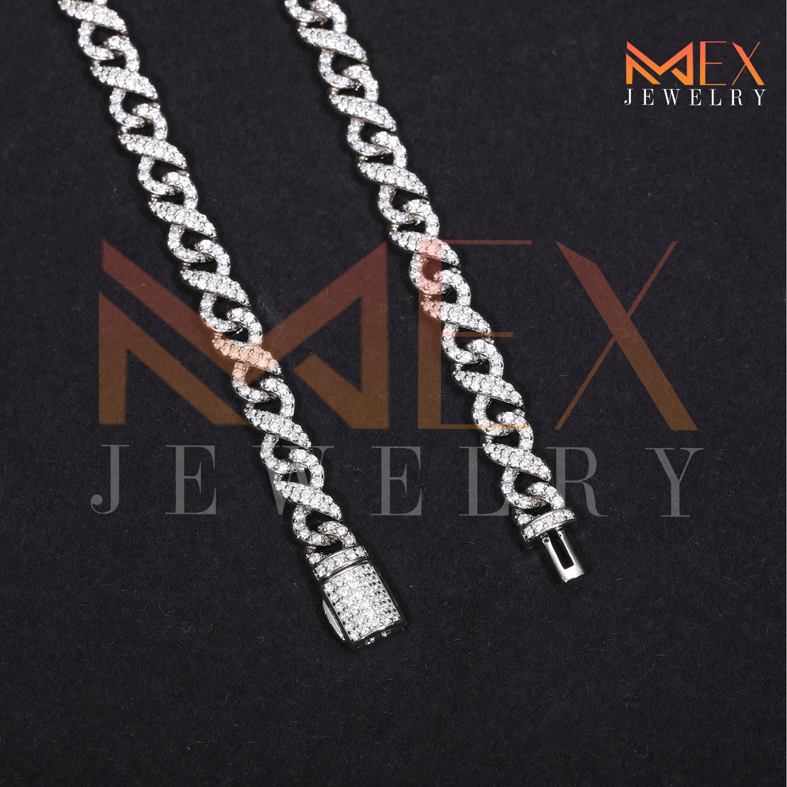 925 FANCY MOISSANITE CHAIN 6MM VVSD