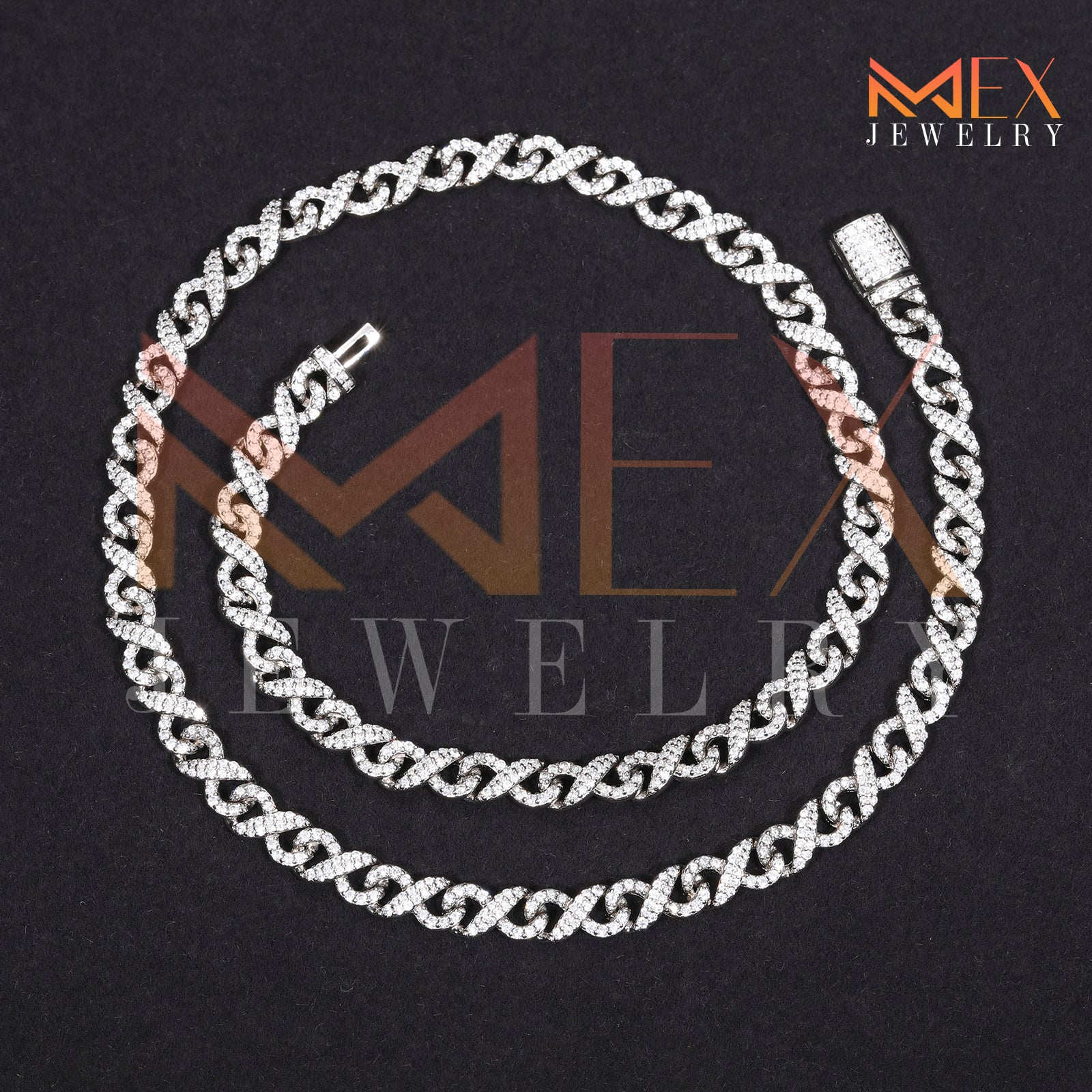 925 FANCY MOISSANITE CHAIN 6MM VVSD