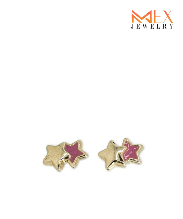 MEXG949 14K ENAMEL DOUBLE STAR